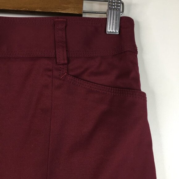 J Crew Stretch Burgundy Pencil Skirt Size 2 - Picture 4 of 5